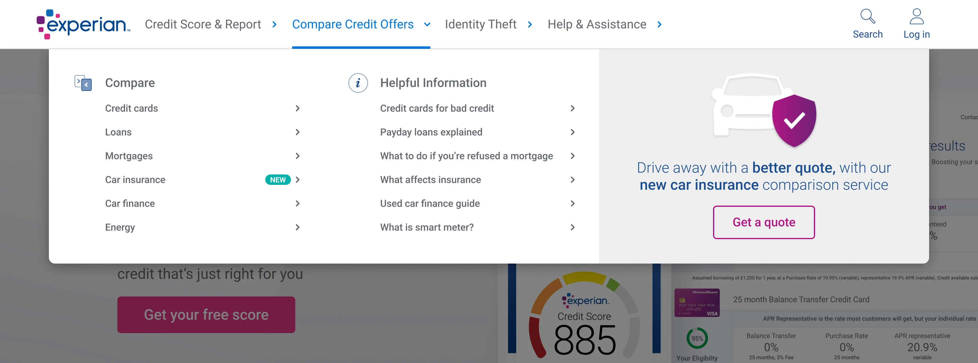 Credit Drop Down