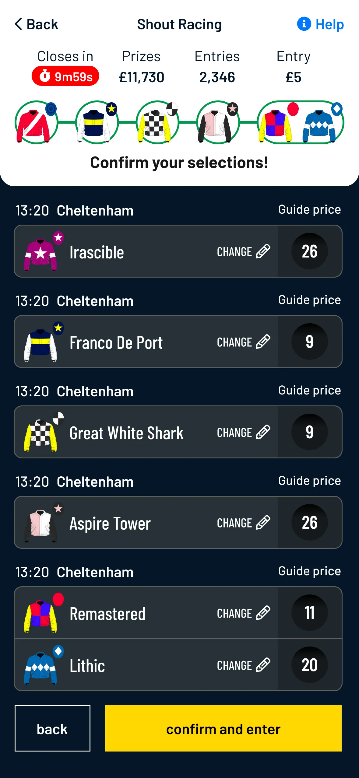 Review of all picked horses