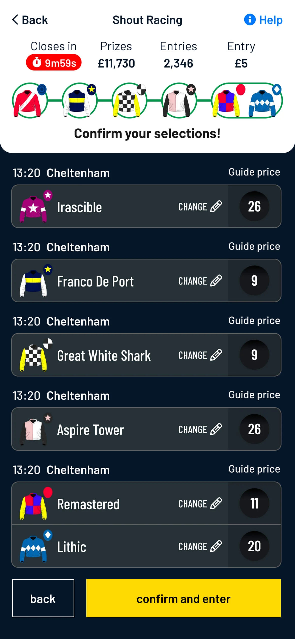 Review of all picked horses